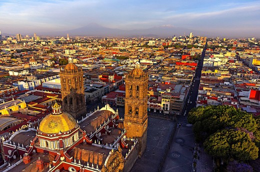 Pohled na město Puebla.