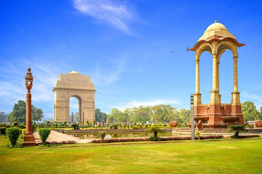 New Delhi pohled na India Gate.