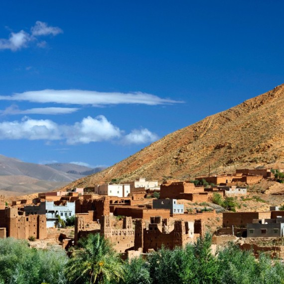 Vesnice v pohoří Atlas.
