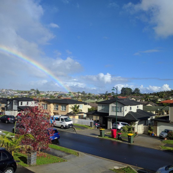 Obytná část města Auckland.