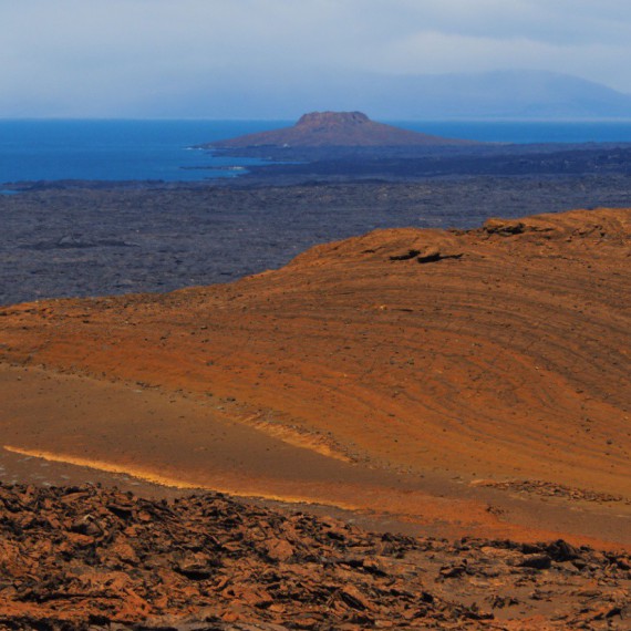 Zemský povrch souostroví Galapágy.