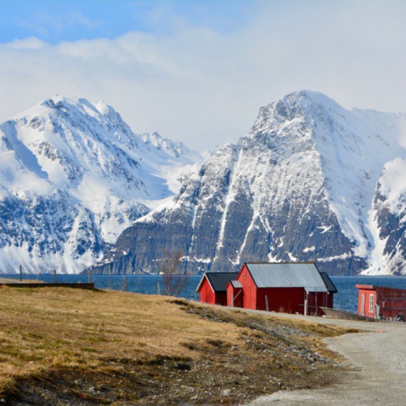 Pohoří Lyngen Alps.