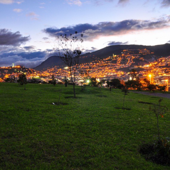 Pohled na město z parku Metropolitan.