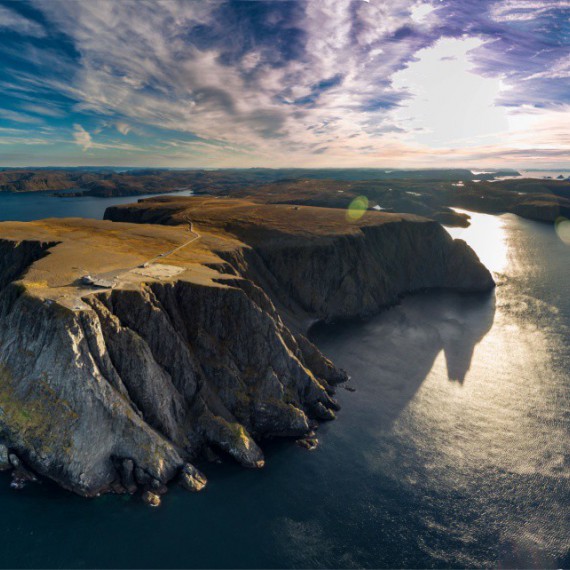Letecký pohled na Nordkapp.