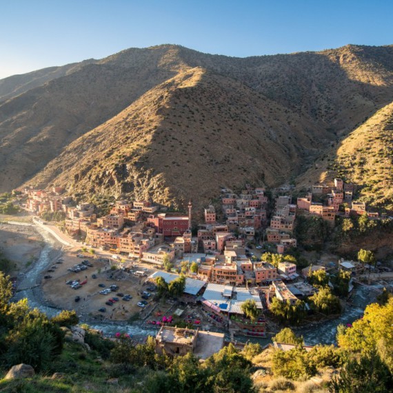 Pohled na údolí Ourika z výšky.