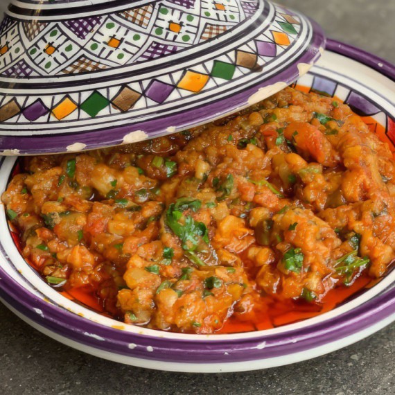 Marocký salát zaalouk.