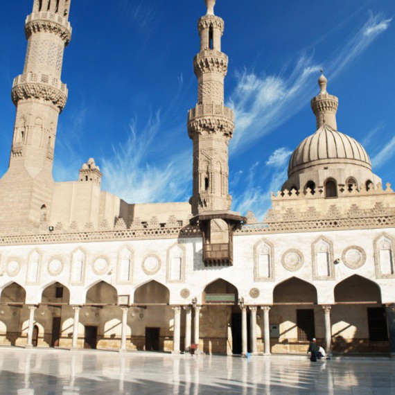 Nádvoří mešity Al Azhar.