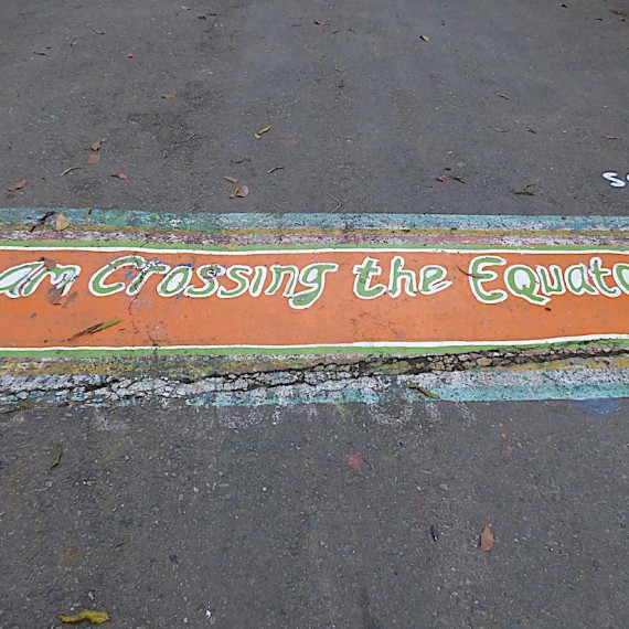 Rovník vedoucí přes Sumatru.