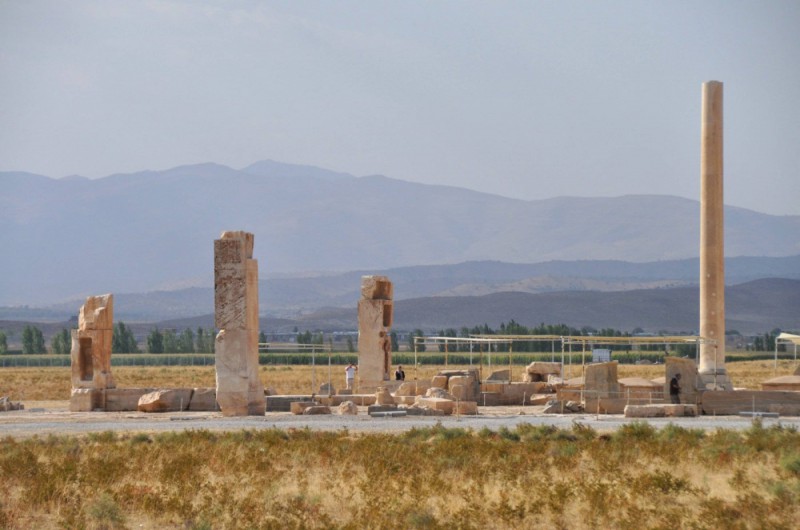 Ruiny města Pasargady, které založil Kýros Veliký