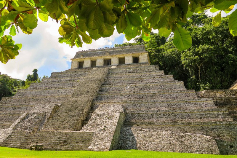 Chrám nápisů – jedna z mála mezoamerických pyramid vybudována jako hrobka.