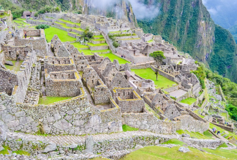 Ruiny Acllahuasi na Machu Picchu.