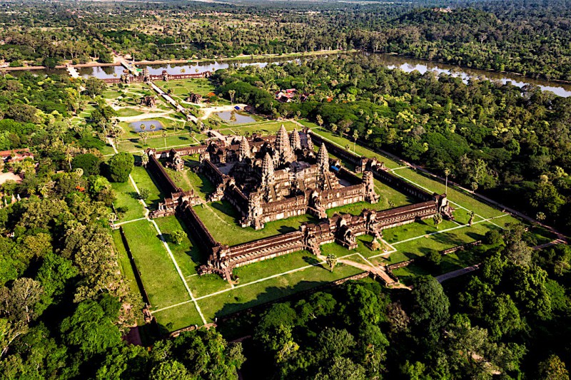 Angkor Wat z dronu.