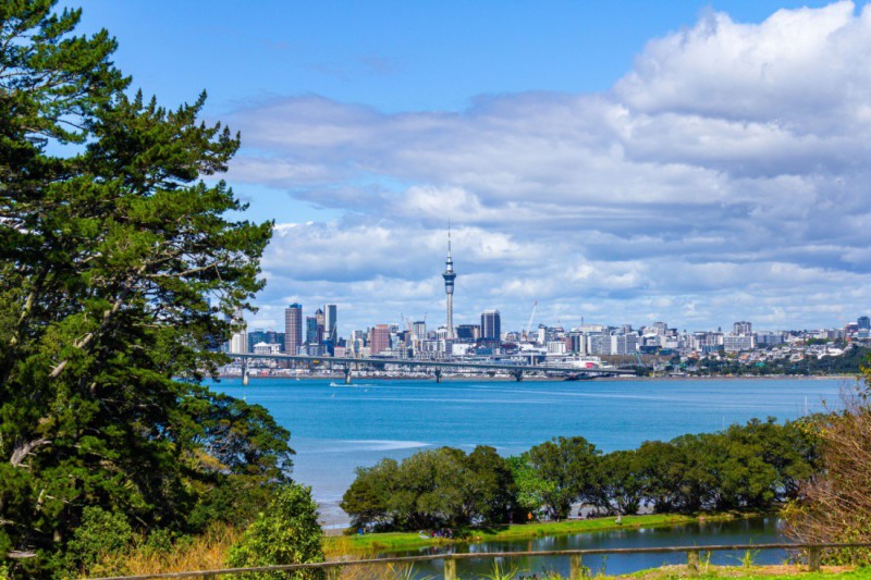 Město Auckland.