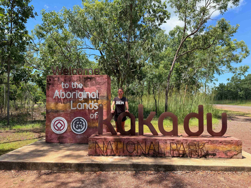 Vstup do národního parku Kakadu v Austrálii. 