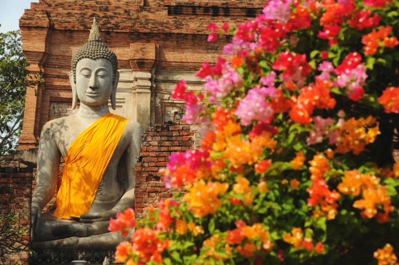 Budha ve Wat Mahathat.