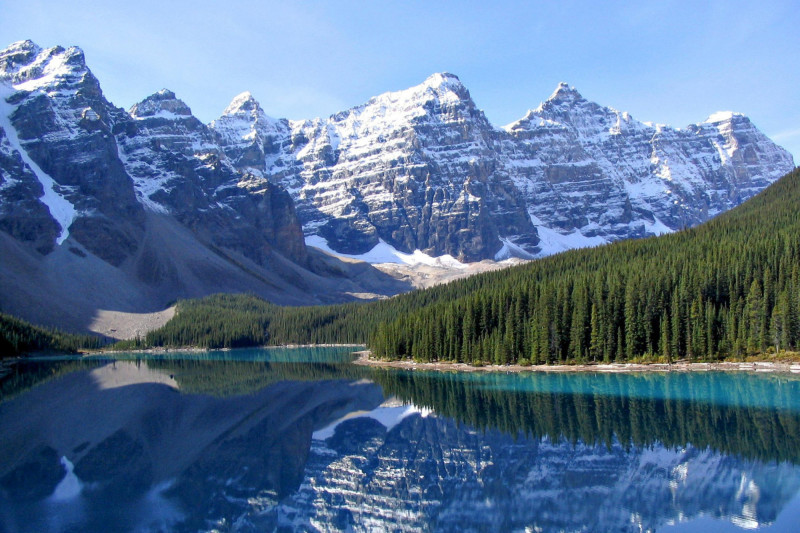 Jezero Moraine jako z pohlednice.