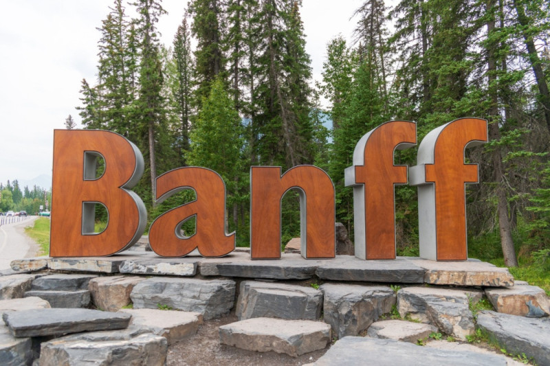 Nápis Banff.