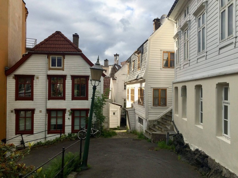 Bílé domy Bergenu.