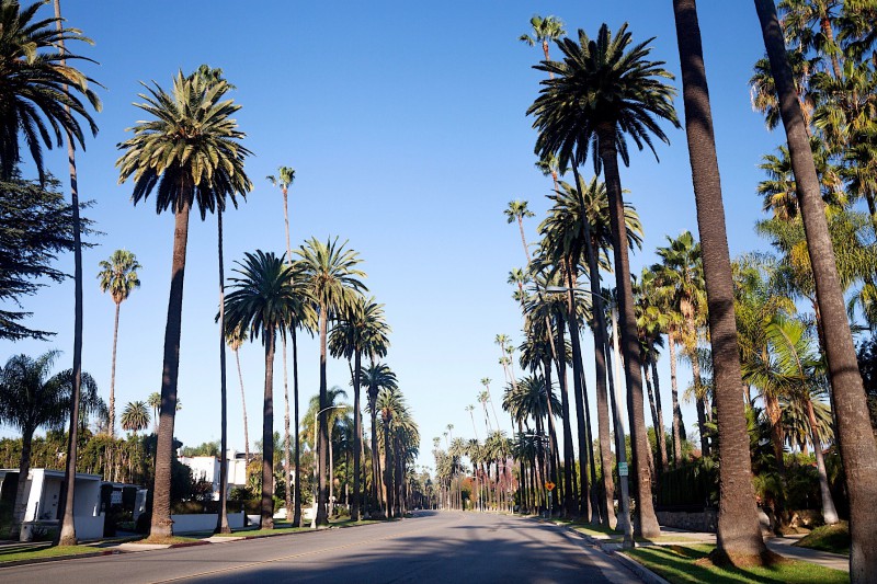 Beverly Hills - hlavní ulice.