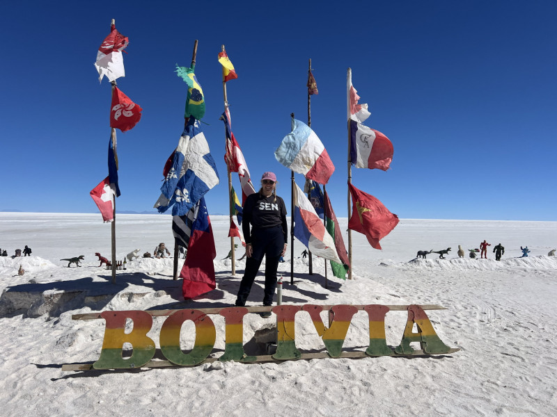CK SEN na solné plání Salar de Uyuni.