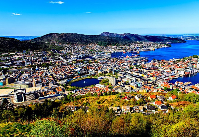 pohled na Bergen.