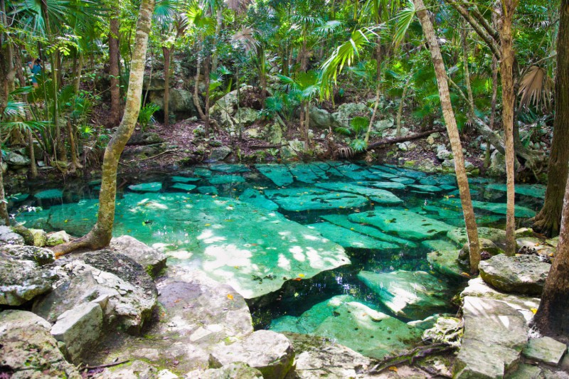 Jezírka Cenotes.