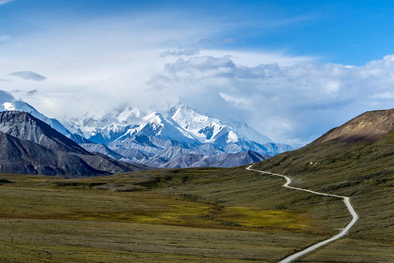 Cesta kolem Denali.