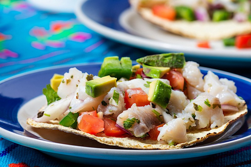 Mexické ceviche.