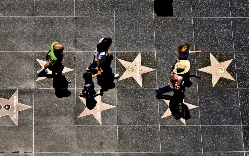 Hollywoodský chodník slávy.