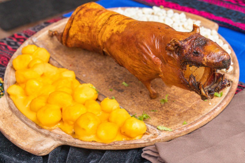 Cuy asado - grilované morče.