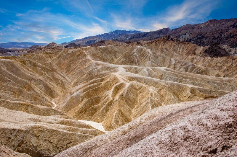 Kopce v Death Valley.
