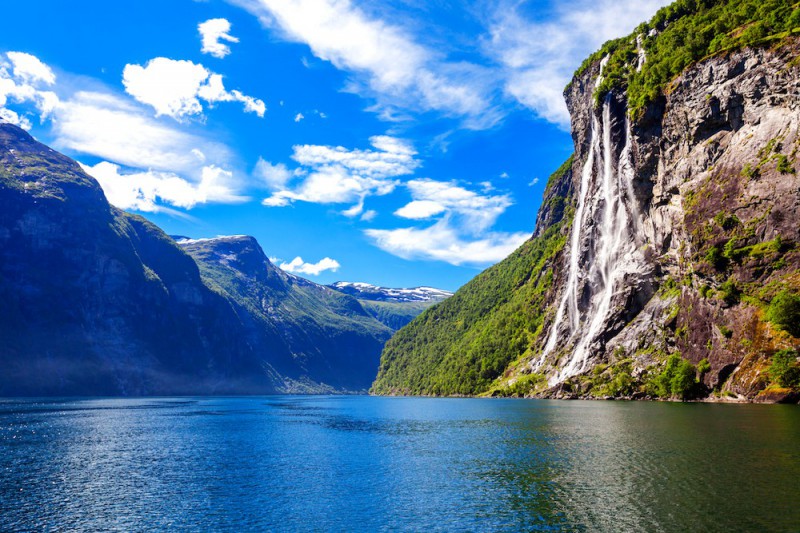 Vodopády v Geirangerfjordu.