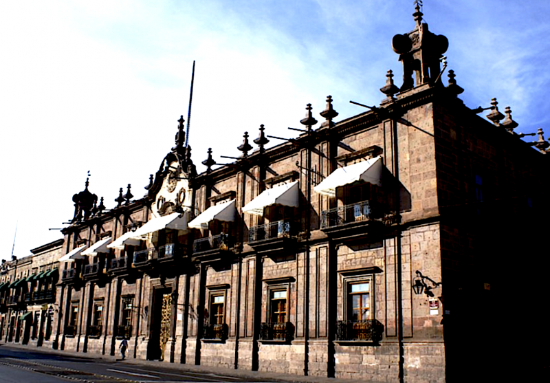 Palác de Gobierno v Morelia.
