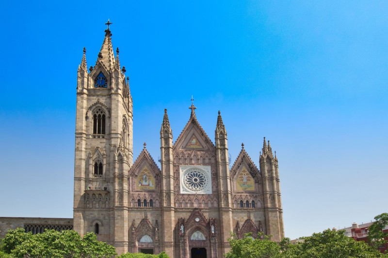 Kostel zasvěcený Nejsvětější svátosti v Guadalajara.