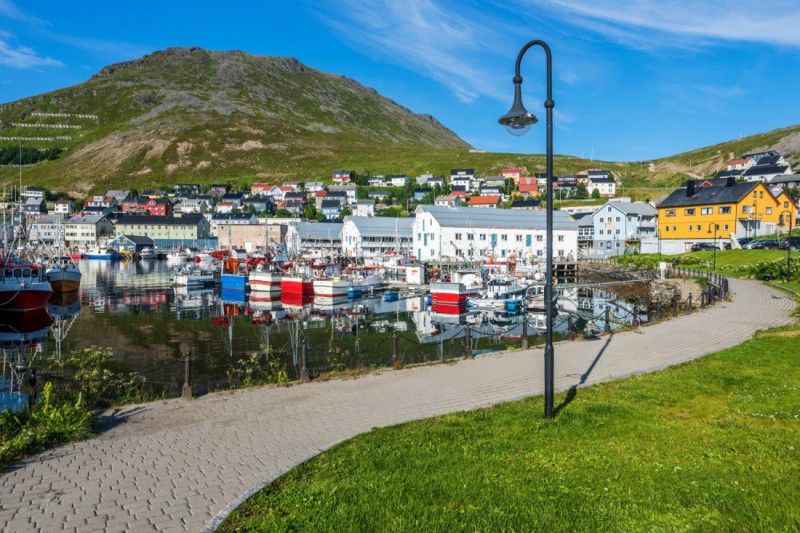 Město Honningsvåg.
