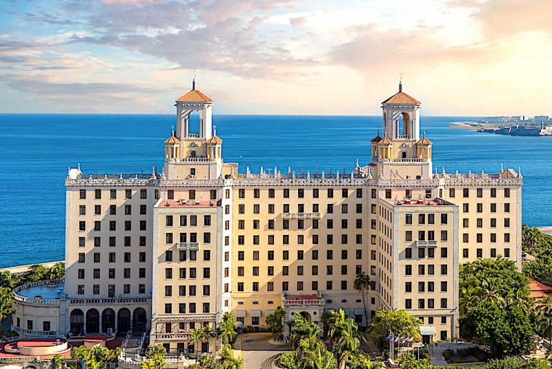 Hotel Nacional ve čtvrti Vedado.