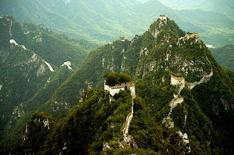 Jiankou - nejstrmější a nejnebezpečnější úsek Velké čínské zdi.