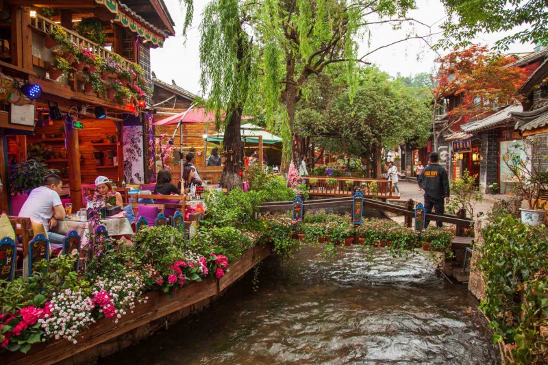 Vesnice Lijiang, Yunnan.