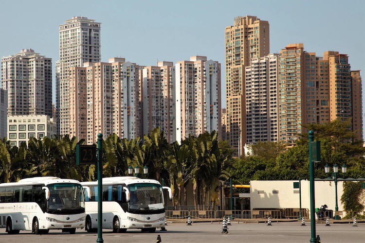 Panelové domy v Macau.