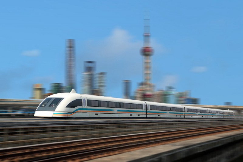 Vlak Maglev.