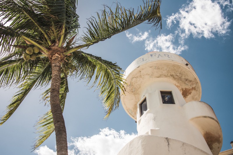 Maják na Playa del Carmen.