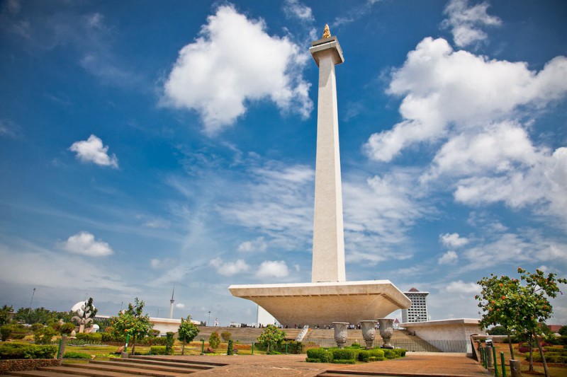 Náměstí Merdeka v Jakartě.