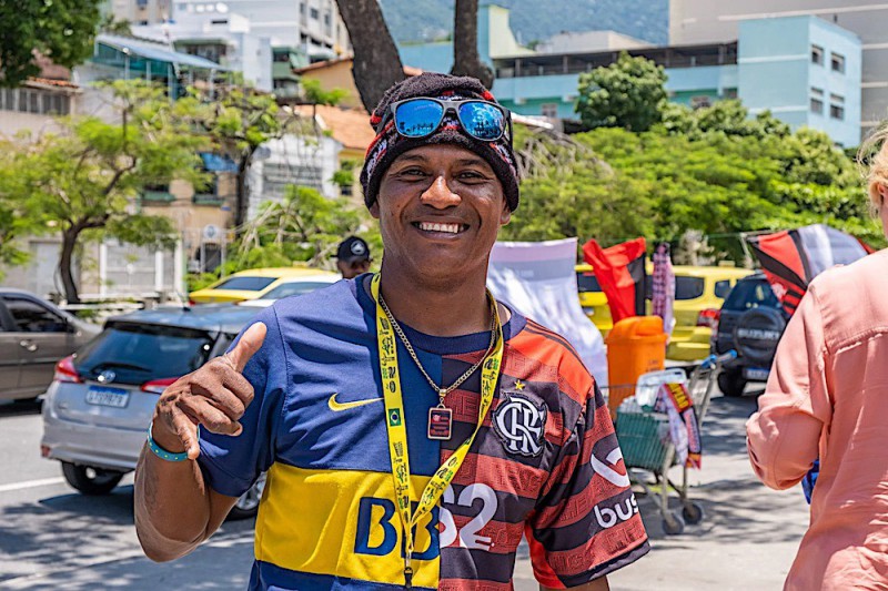 Usměvavý obyvatel Rio de Janeira.