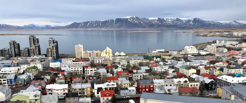 Pohled na Reykjavík.