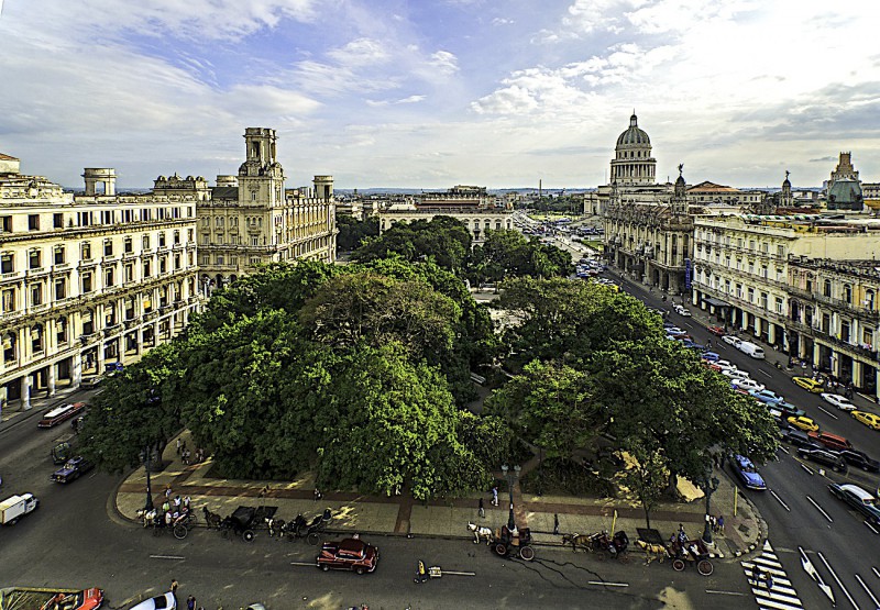 Centrální park v Havaně.