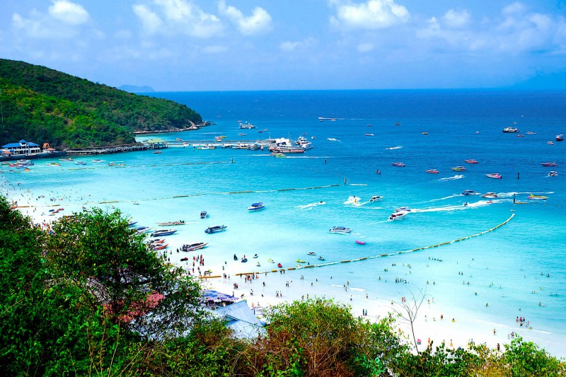 Bílé pláže Pattayi.
