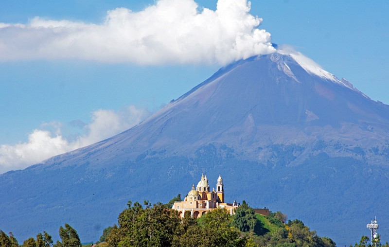 Sopka Popocatépetl.