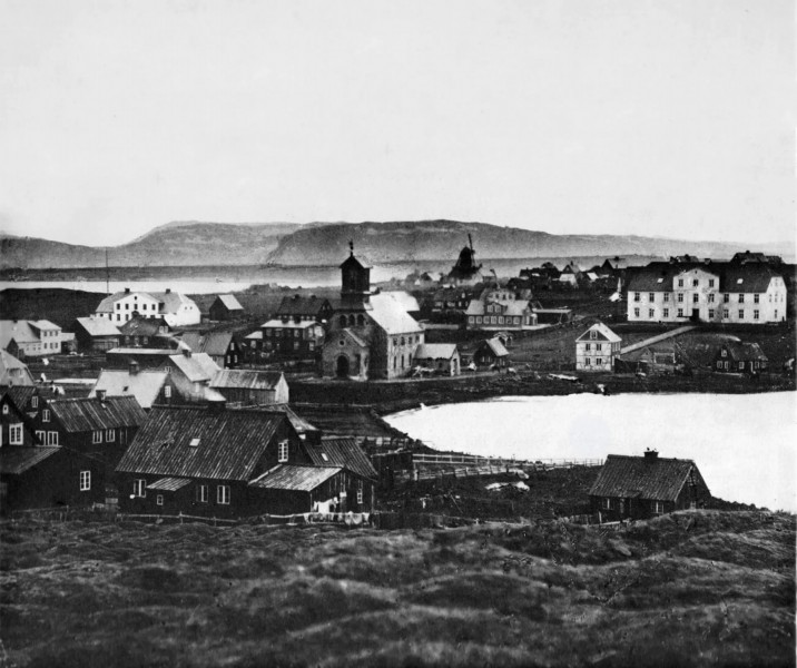 Reykjavík kolem roku 1860.