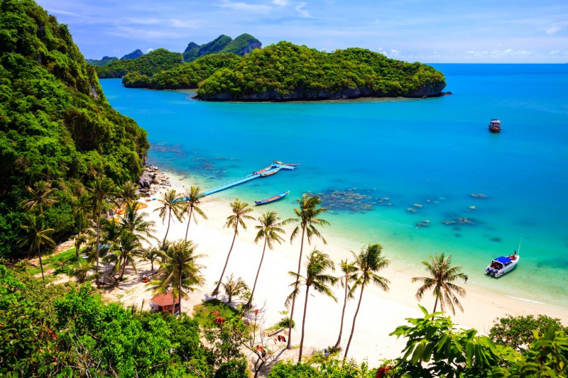 Romantické pláže na Koh Samui.