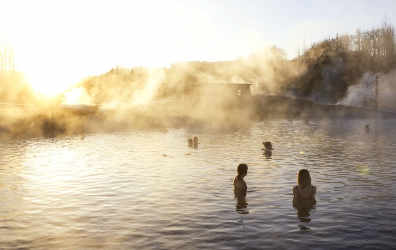 Secret Lagoon na Islandu.
